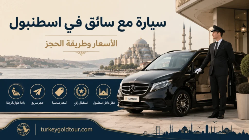 سيارة مع سائق في اسطنبول | الأسعار 2026 وطريقة الحجز